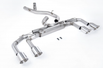 Catback výfuk bez klapek 80mm VW Golf R Mk8 2.0 TSI OPF/GPF Milltek Sport - Hlasitější / leštěné kulaté koncovky