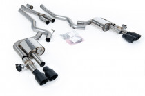 Catback sportovní výfuk pro GT difuzor Ford Mustang 2.3T Ecoboost S650 Milltek Sport - Bez rezonátoru / Černé koncovky