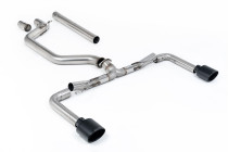 Race verze 80mm OPF/GPF Back Exhaust pro Volkswagen Golf GTI Mk8, MK8.5 (včetně clubsport) 2.0 TSI, OE+ Clubsport černé oválné koncovky – vyžaduje zadní Clubsport difuzor
