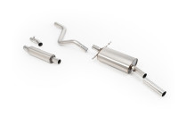 Downpipe-Back VW Golf GTI Mk1 Cab - s rezonátorem (tišší) Leštěná koncovka