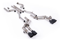 Catback výfuk Chevrolet Camaro Gen 6 SS 6.2L V8 - Milltek Sport - H-Pipe Valved System / černé koncovky
