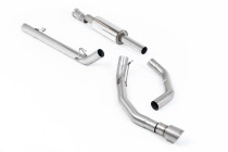 Single exit catback výfuk Ford F-150 SuperCrew 5.0 V8 2021+ Milltek Sport - s rezonátorem - Broušená titanová koncovka