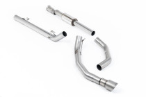 Single Exit Cat-back Exhaust Ford F-150 SuperCrew 5.0 V8 2021+ Milltek Sport - Louder - Brushed titanium tip