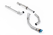 Single Exit Cat-back Exhaust Ford F-150 SuperCrew 5.0 V8 2021+ Milltek Sport - Louder - Burnt/Blue titanium tip