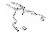 Dual Exit Cat-back Exhaust Ford F-150 SuperCrew Tremor 5.0 V8 2021+ Milltek Sport - Resonated - Brushed Titanium Tips