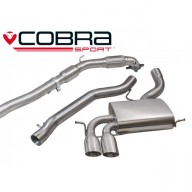 Cobra Sport Turbo Back výfuk AUDI A3 (8P) 2.0 TFSI Quattro 3dv. - se sportovním katalyzátorem, bez rezonátoru, koncovka YTP19L