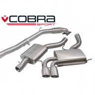 Cobra Sport Turbo Back výfuk AUDI A3 (8P) 2.0 TFSI Quattro 3dv. - bez sportovního katalyzátoru, s rezonátorem, koncovka YTP19L
