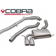 Cobra Sport Turbo Back výfuk AUDI A3 (8P) 2.0 TFSI Quattro 3dv. - bez sportovního katalyzátoru, bez rezonátoru, koncovka YTP10L