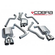 Cobra Sport Cat Back výfuk pro AUDI S5 3.0 TFSI (B8 a B8,5) Quattro Coupé - bez rezonátoru, koncovky YTP20