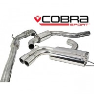 Cobra Sport Turbo Back výfuk AUDI A3 (8P) 2.0 TFSI - se sportovním katalyzátorem, s rezonátorem, koncovka YTP10L