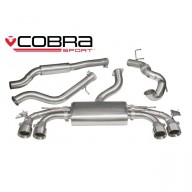 Cobra Sport Turbo Back výfuk pro AUDI TTS (8S) Quattro - Valved, bez sportovního katalyzátoru, bez rezonátoru, koncovky TP81