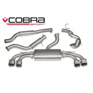 Cobra Sport Turbo Back výfuk pro AUDI TTS (8S) Quattro - Non-Valved, se sportovním katalyzátorem, s rezonátorem, koncovky TP81