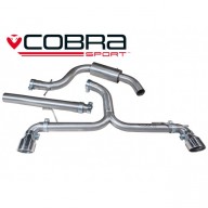 Cobra Sport Cat Back Venom Range výfuk pro VW Golf (5K) GTD 2.0 TDI - koncovka TP38-BLK