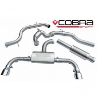 Cobra Sport Turbo Back výfuk VW Golf (5G) GTI - se sportovním katalyzátorem, s rezonátorem, koncovka TP38