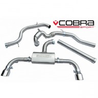 Cobra Sport Turbo Back výfuk VW Golf (5G) GTI - se sportovním katalyzátorem, bez rezonátoru, koncovka TP34