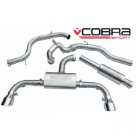 Cobra Sport Turbo Back výfuk VW Golf (5G) GTI - bez sportovního katalyzátoru, s rezonátorem, koncovka TP38
