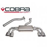 Cobra Sport Cat Back výfuk pro VW Golf (5G) R - Non-Valved, bez rezonátoru, koncovka TP80