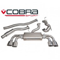 Cobra Sport Turbo Back výfuk VW Golf (5G) R - Non-Valved, se sportovním katalyzátorem, s rezonátorem, koncovka TP89