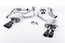 Klapkový catback výfuk AUDI S5 Coupé / Cabrio B9 3.0 TFSI V6 Milltek Sport - s rezonátorem / oválné černé koncovky