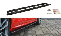 Maxton Design Prahové lišty Audi S4/A4 S-Line B9 - černý lesklý lak