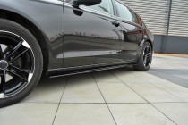 Maxton Design Prahové lišty Audi A6 C7 - černý lesklý lak