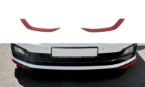 Maxton Design Spoiler předního nárazníku VW Polo Mk6 GTI V.5 - červený lesklý lak