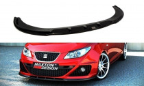 Maxton Design Spoiler předního nárazníku Seat Ibiza Mk4 FR - černý lesklý lak
