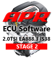 APR Stage 2 úprava řídící jednotky chiptuning AUDI TTS 8S 2,0 TSI - S APR Cast Downpipe výfukem