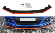 Maxton Design Spoiler předního nárazníku Subaru BRZ Facelift V.4 - karbon + červená
