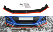 Maxton Design Spoiler předního nárazníku Subaru BRZ Facelift V.5 - karbon + červená