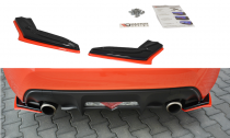 Maxton Design Boční lišty zadního nárazníku Toyota GT86 Facelift V.2 - černý lesklý lak + červená