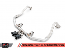 AWE Tuning Track Edition Catback výfuk pro Porsche Boxster / Cayman (982) - černé koncovky 102mm