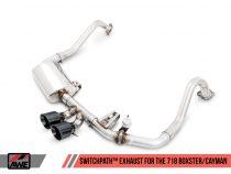 AWE Tuning Switchpath Edition Catback výfuk pro Porsche Boxster / Cayman (982) - černé koncovky 102mm