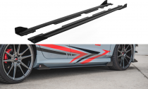 Maxton Design Prahové lišty Racing s křidélky Ford Fiesta ST Mk8 - matná černá