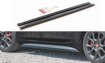 Maxton Design Prahové lišty Fiat 124 Spider Abarth - černý lesklý lak