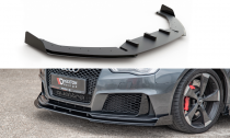 Maxton Design Zesílený spoiler předního nárazníku Racing s křidélky Audi RS3 (8V) Sportback - matná červeno-černá