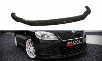 Maxton Design Spoiler předního nárazníku Škoda Fabia II Facelift - černý lesklý lak