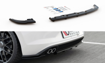 Maxton Design Spoiler zadního nárazníku s žebrováním VW Polo Mk6 GTI - černý lesklý lak