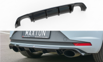 Maxton Design Spoiler zadního nárazníku Seat Leon Mk3 Cupra - černý lesklý lak