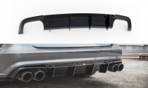 Maxton Design Spoiler zadního nárazníku Audi S6 (C7) / A6 S-Line (C7) Facelift - černý lesklý lak