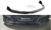 Maxton Design Spoiler předního nárazníku s křidélky Audi RS5 (F5) Facelift V.1 - černý lesklý lak