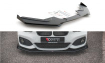 Maxton Design Zesílený spoiler předního nárazníku s křidélky Racing BMW 1 M-Paket / M140i F20 Facelift V.3 - černá