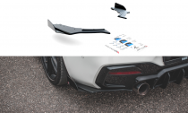 Maxton Design Zesílené boční lišty zadního nárazníku s křidélky Racing BMW 1 M-Paket / M140i F20 Facelift V.3 - černá