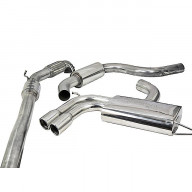 Cobra Sport Turboback exhaust with sports catalyst Audi A3 (8P) Sportback 2.0 TFSI - resonated / YTP10L tips