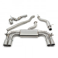 Cobra Sport Valved Turboback exhaust with sports catalyst Audi S3 (8V) Limousine - resonated / TP92 tips
