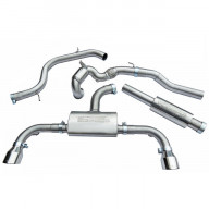 Cobra Sport Turboback exhaust with sports catalyst VW Golf GTI (Mk7) Facelift - resonated / TP38 tips