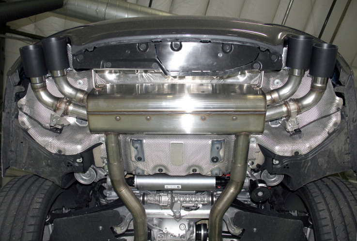 DINAN Sportovní klapkový koncový tlumiče výfuku BMW M550i G30 Černé koncovky