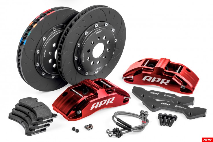 APR BRAKES - 380X34MM 2 PIECE 6 PISTON KIT - FRONT - RED - RS3 8V HATCH