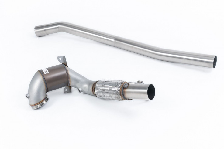 Downpipe large bore for VW Golf 7 R 2.0 TSI Milltek Sport -  200CPSI HJS Cat - Must be fitted with Milltek Sport 80mm Cat Back exhaust.