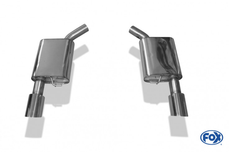 Zadní koncové tlumiče výfuku kulatými 100mm koncovkami AUDI A6 4G 3,0 TFSI Fox Exhaust
